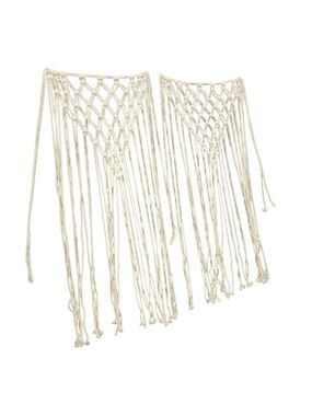 Macrame Chair Back Ties Set Boho Window Decor